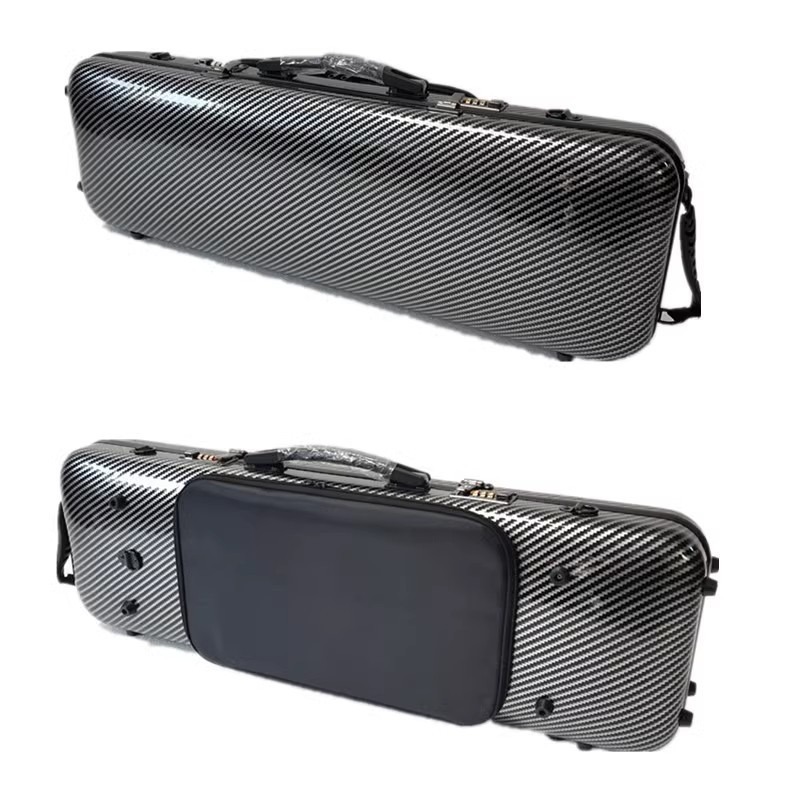 Musical Instrument Box - 4/4 Carbonfiber Violin Square Case Moisture-proof