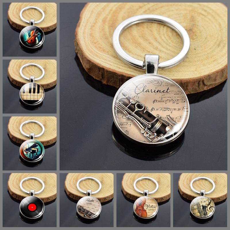 Musical Instrument Veena - Fashion Men Women Music Instrument Keychain