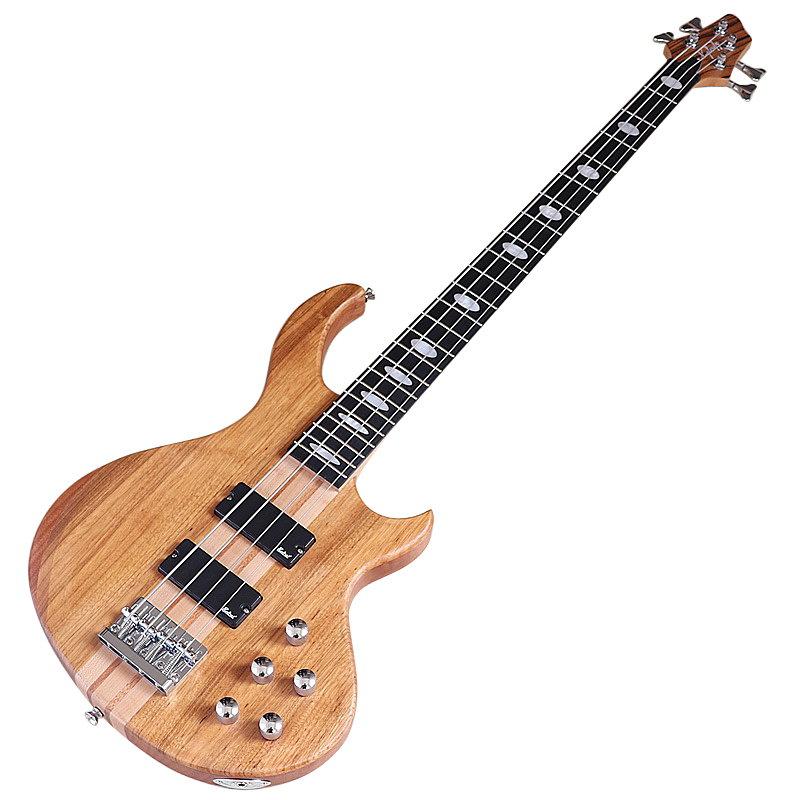Bass Guitar Fretless - 4 String Active Electric Bass Guitar