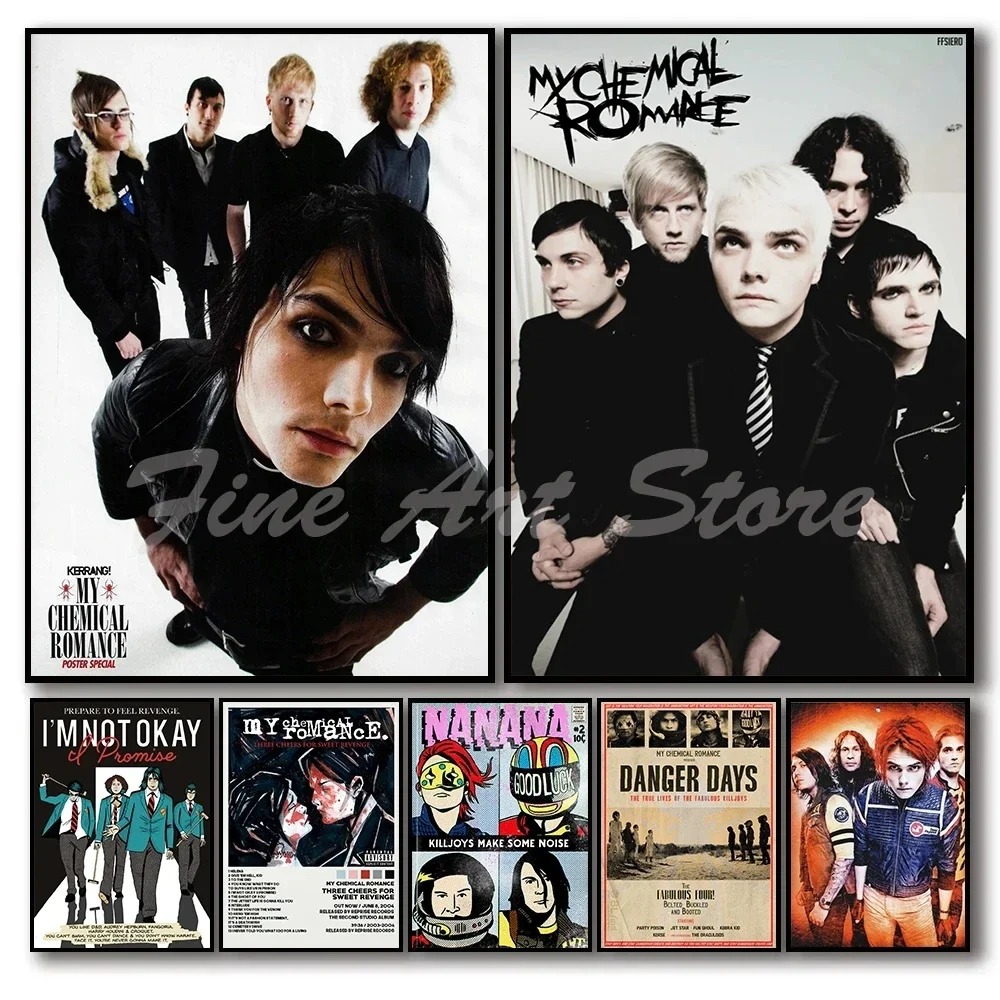 Musical Instrument Poster - Rock Band My Chemical Romance Portrait