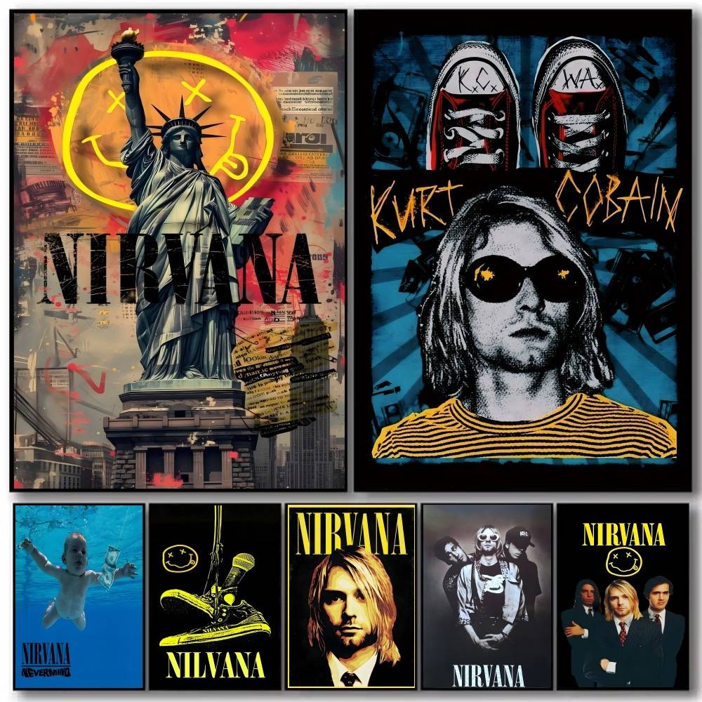 Musical Instrument Poster - Rock Band A-N-Nirvana Poster And Prints