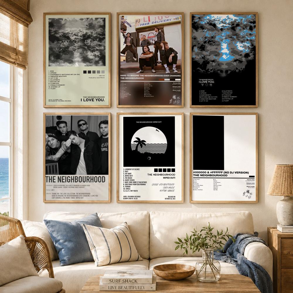 Indie Rock Band T-The Neighbou - Musical Instrument Poster 评论和价格