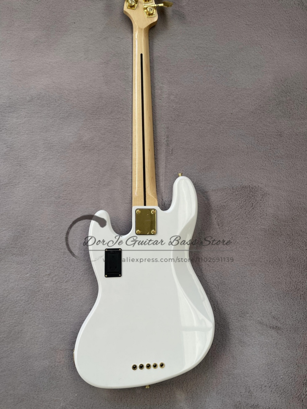 5 string white bass, golden fi - Bass Guitar Fretless 评论和价格