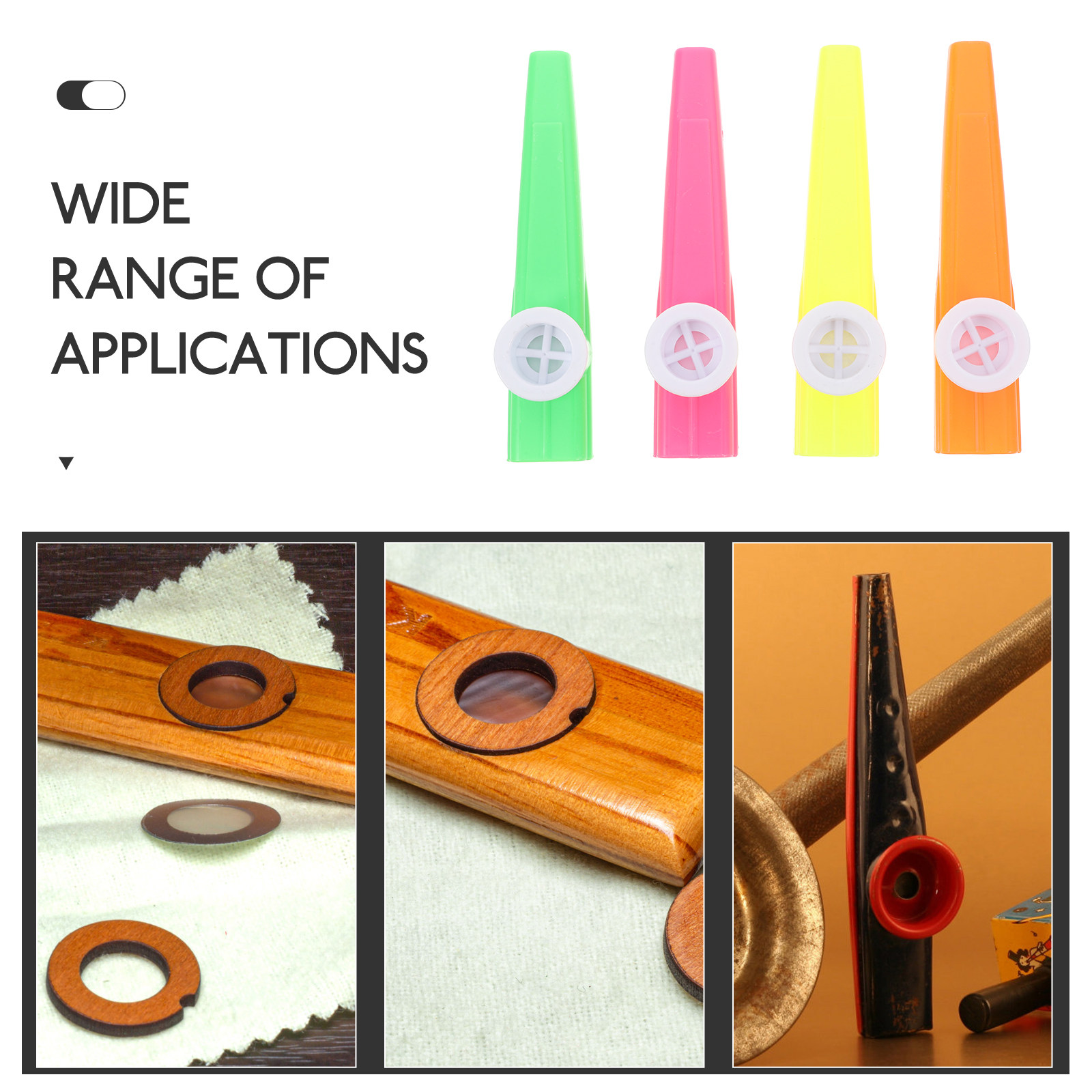 24Pcs Plastic Kazoos Assorted  - Musical Instrument I Play 评论和价格