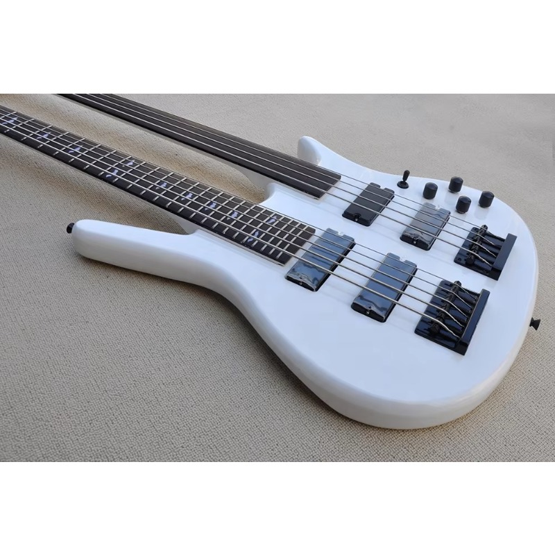 Double Neck 4+5 Strings Electr - Bass Guitar Fretless 评论和价格