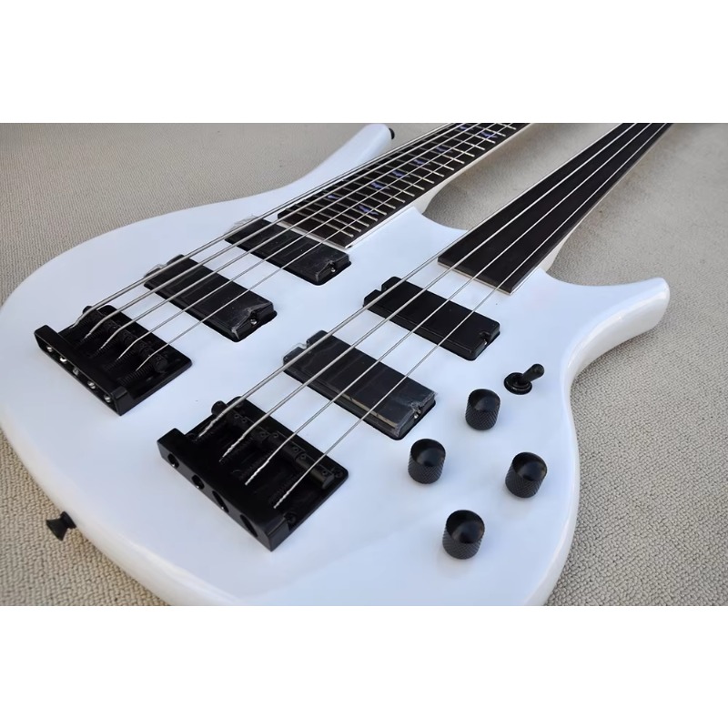 Double Neck 4+5 Strings Electr - Bass Guitar Fretless 评论和价格