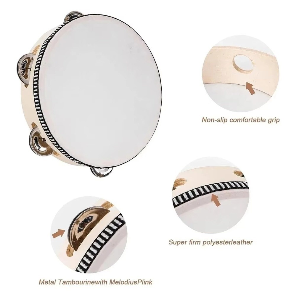 4/6/8/10 Inch Hand Held Drum W - Tambourine Hand Drum 评论和价格