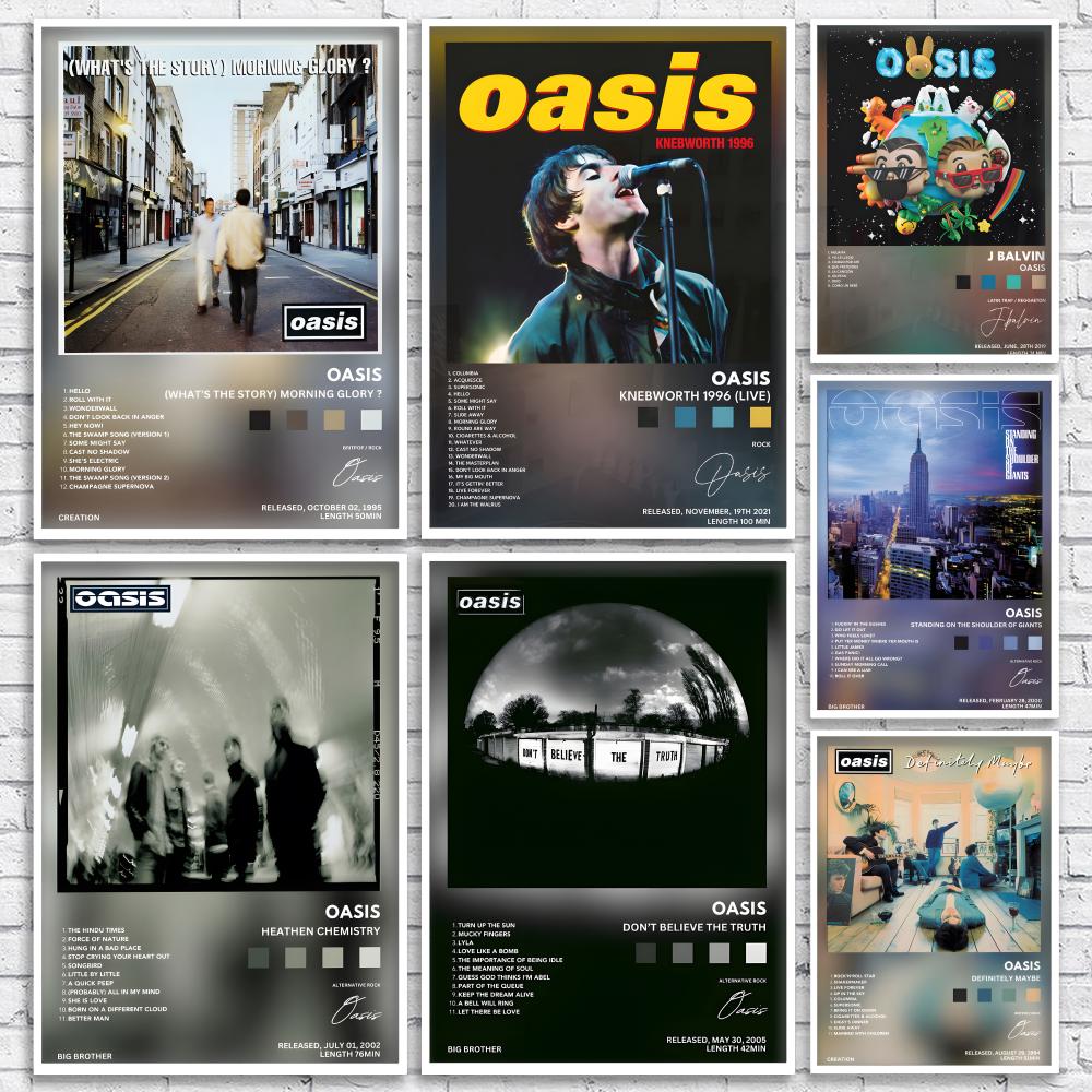 Classic Rock Band O-Oasis albu - Musical Instrument Poster 评论和价格