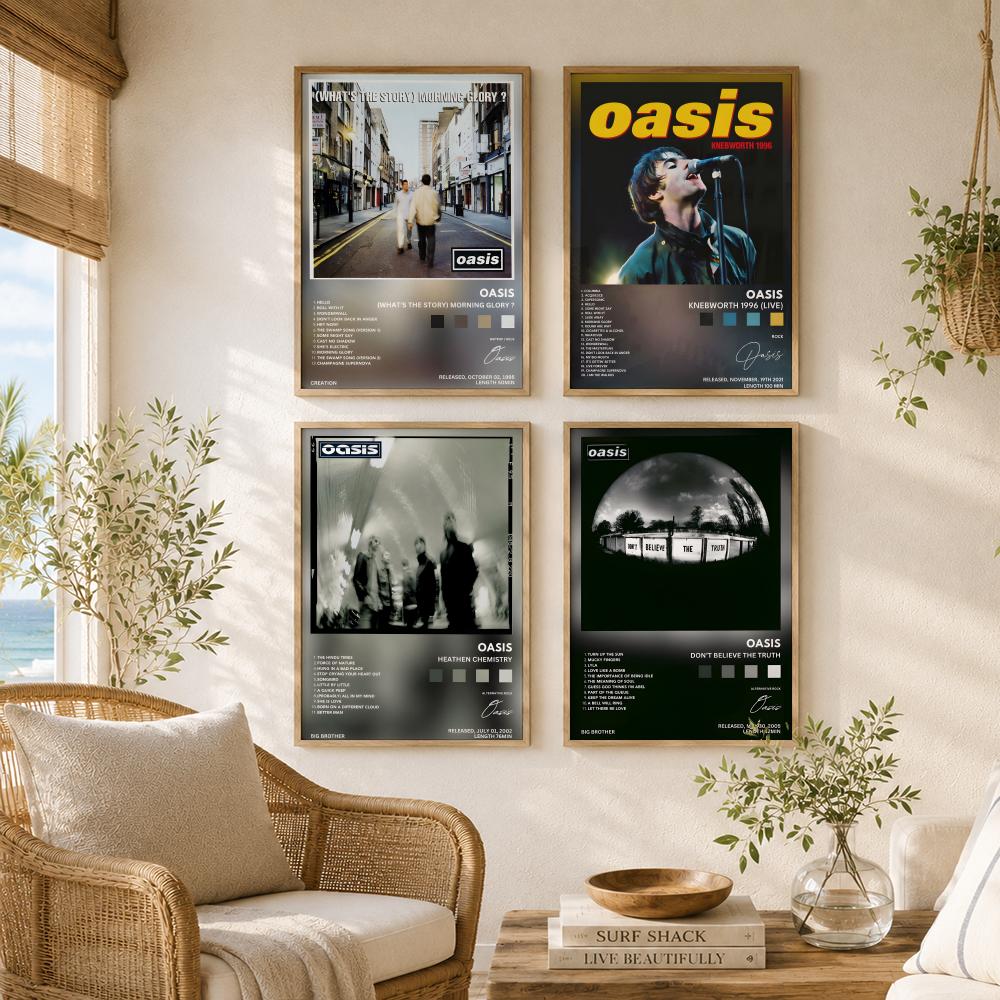 Classic Rock Band O-Oasis albu - Musical Instrument Poster 评论和价格