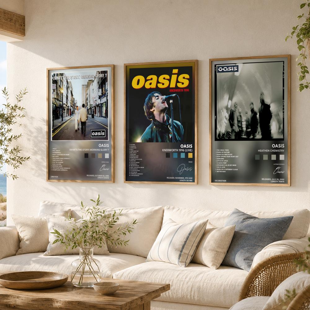 Classic Rock Band O-Oasis albu - Musical Instrument Poster 评论和价格