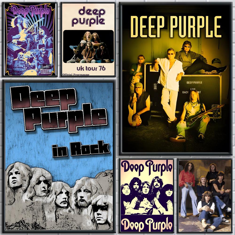 Hard Rock Band Music-Deep Purp - Musical Instrument Poster 评论和价格
