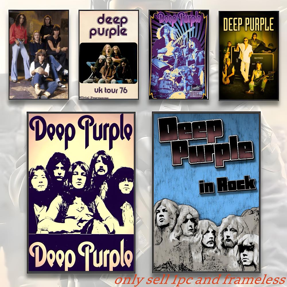 Hard Rock Band Music-Deep Purp - Musical Instrument Poster 评论和价格
