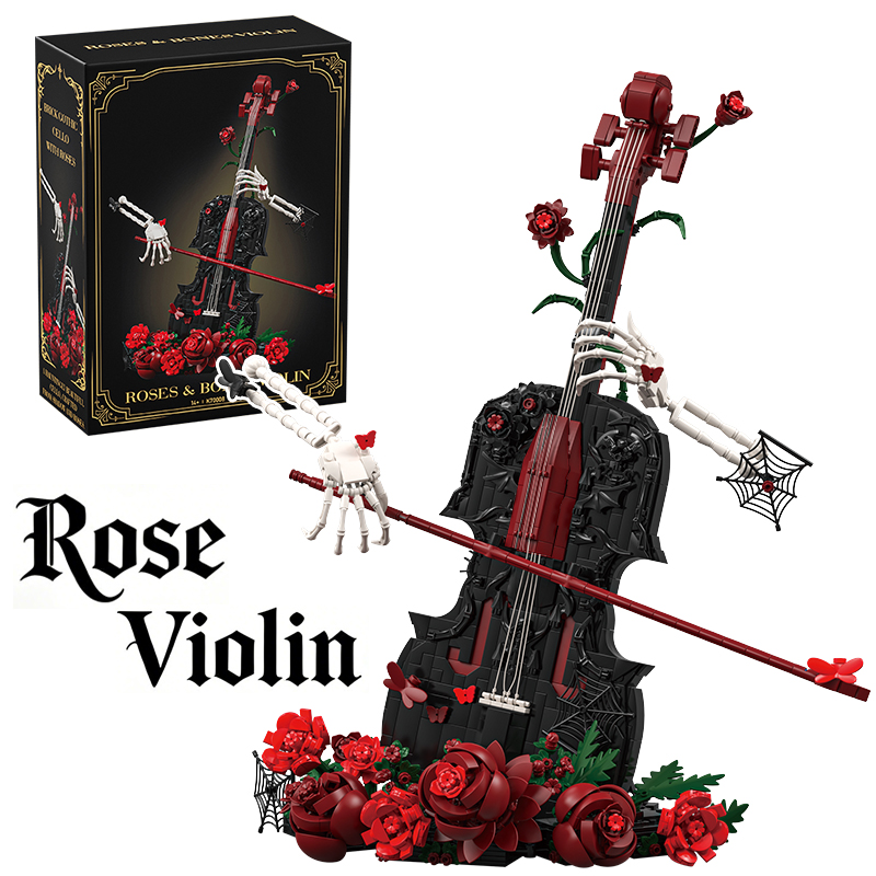Creative Artist Skull Red Rose - Musical Instrument Veena 评论和价格