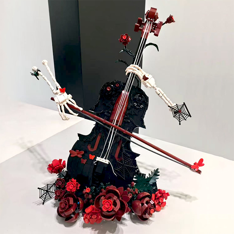 Creative Artist Skull Red Rose - Musical Instrument Veena 评论和价格