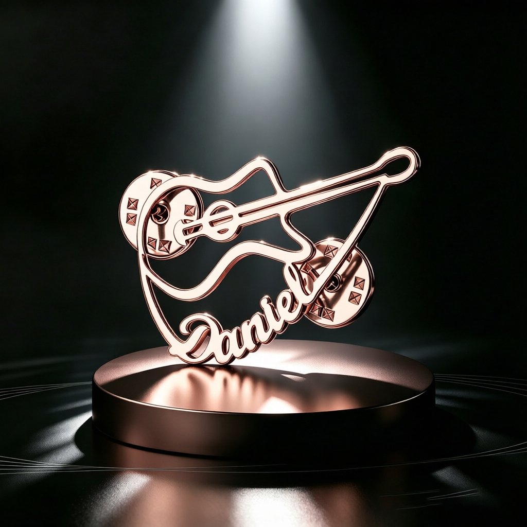 Personalized Violin Brooch Cus - Musical Instrument With Name 评论和价格