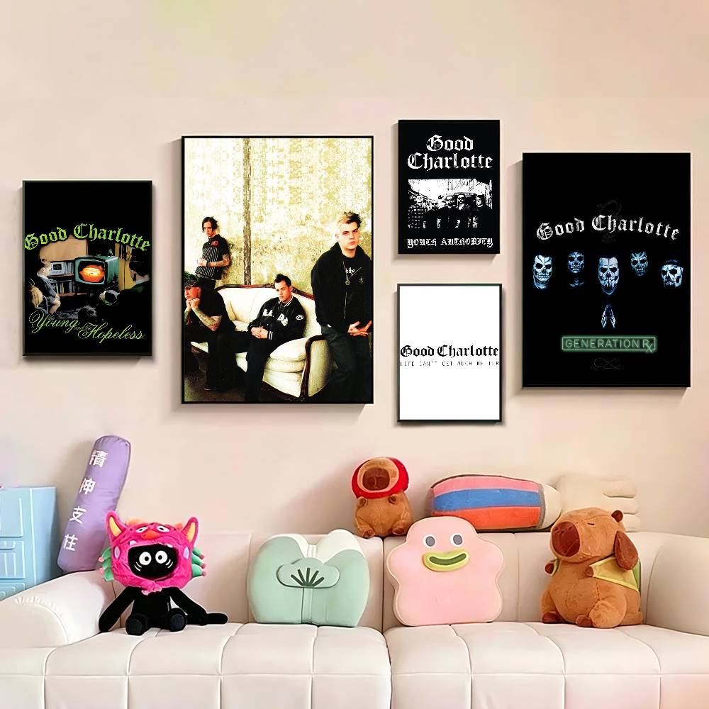 Pop-rock g-Good Charlotte Band - Musical Instrument Poster 评论和价格