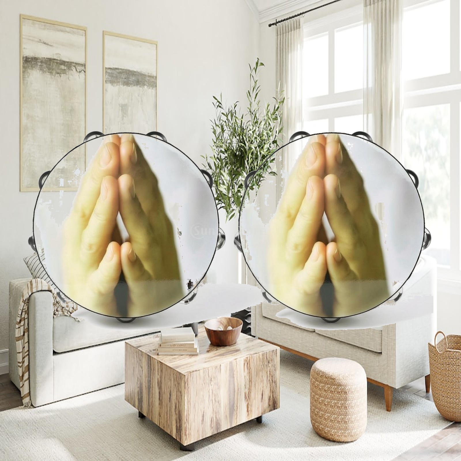 Kids Percussion Tambourine Sol - Tambourine Hand Drum 评论和价格