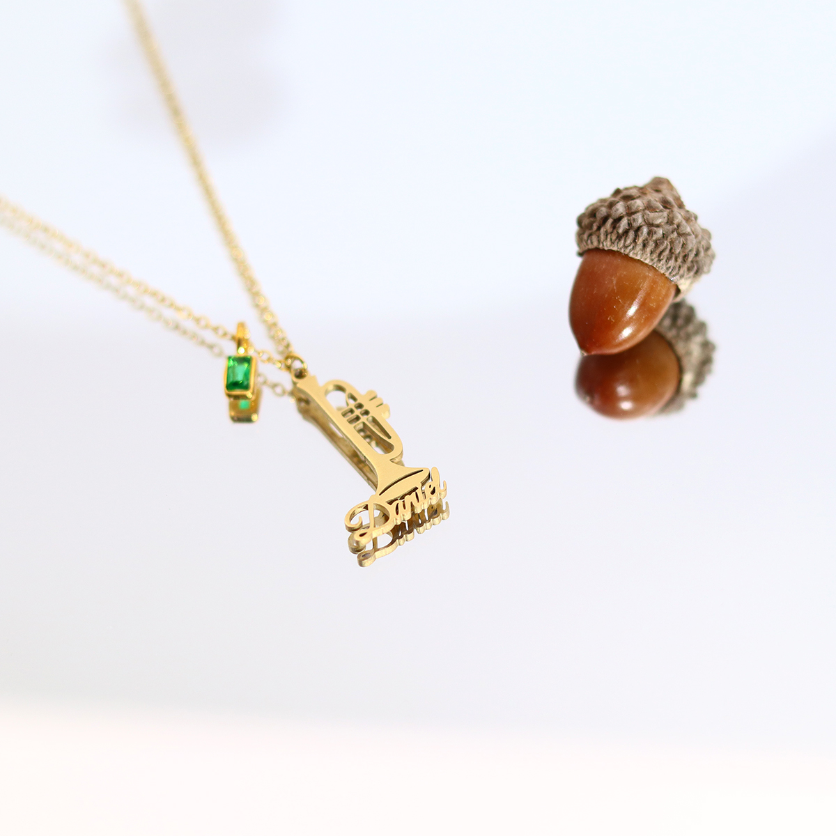 Custom Name Trumpet Necklace S - Musical Instrument With Name 评论和价格